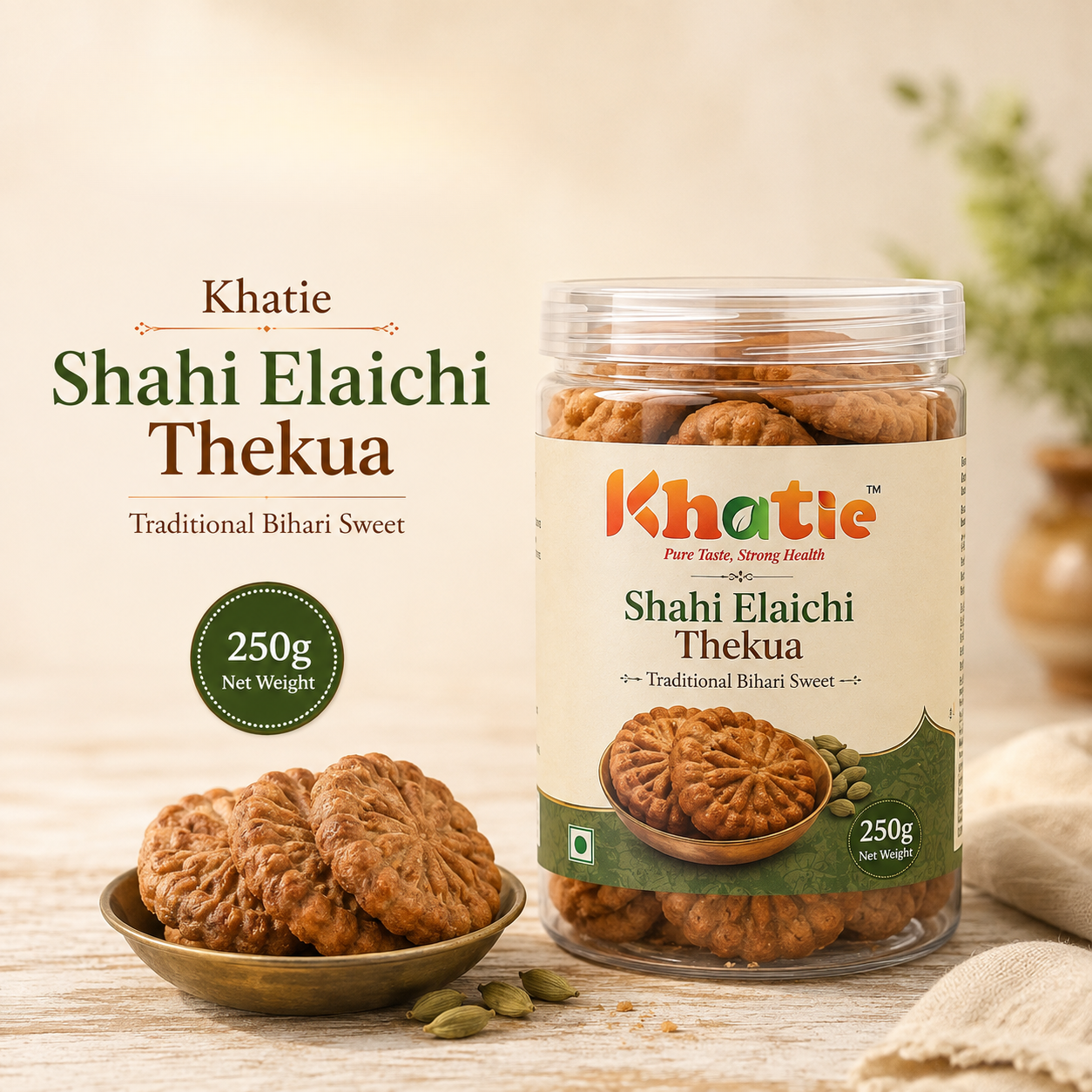 Khatie Shahi Elaichi Thekua