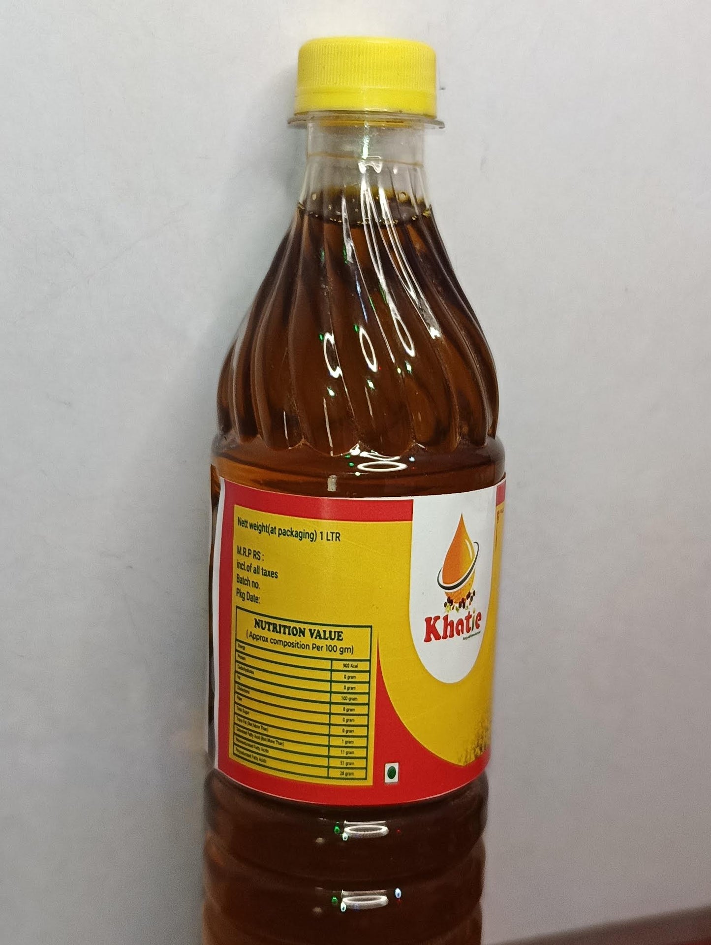 Khatie Premium Kachi Ghani Pure Mustard Oil, 500ml PET Bottle