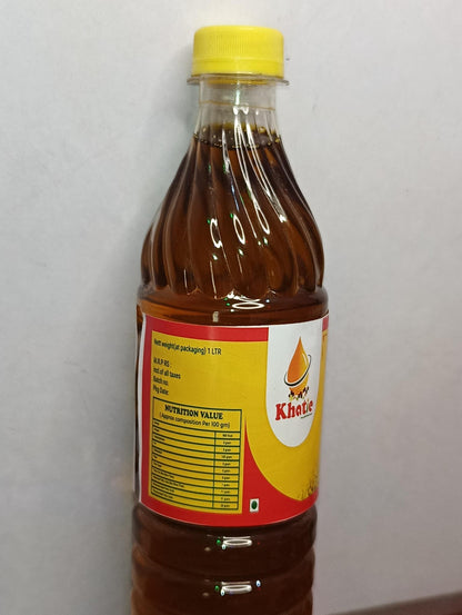 Khatie Premium Kachi Ghani Pure Mustard Oil, 500ml PET Bottle