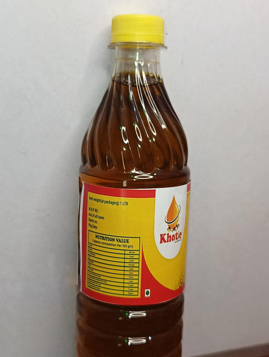 Khatie Premium Kachi Ghani Pure Mustard Oil, 200ml PET Bottle