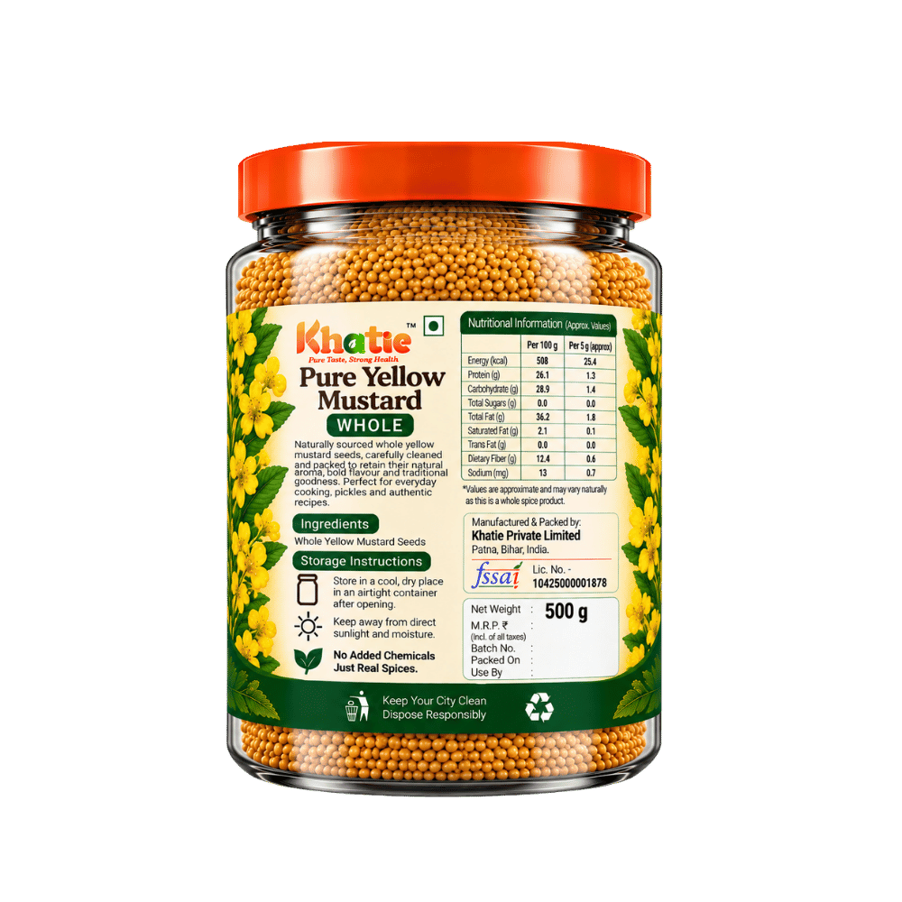 Khatie Pure Yellow Mustard Whole