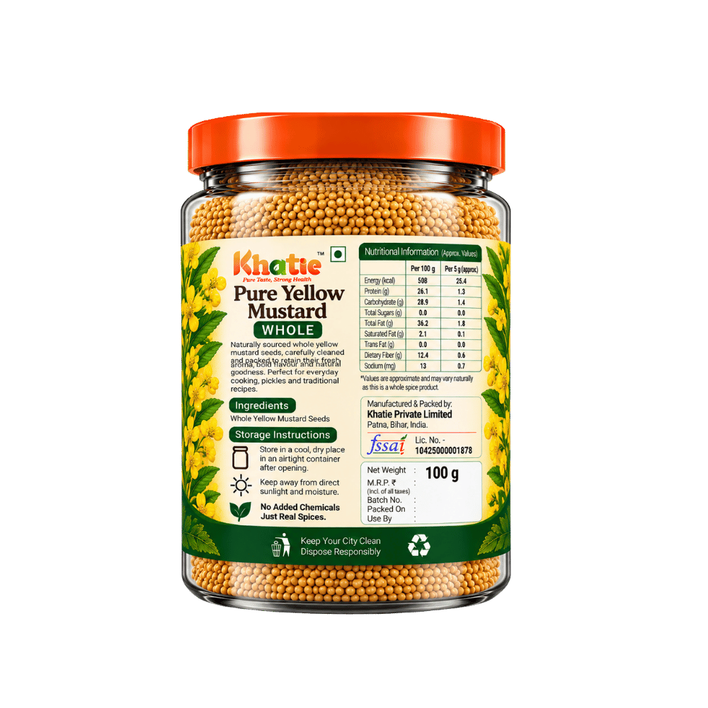 Khatie Pure Yellow Mustard Whole