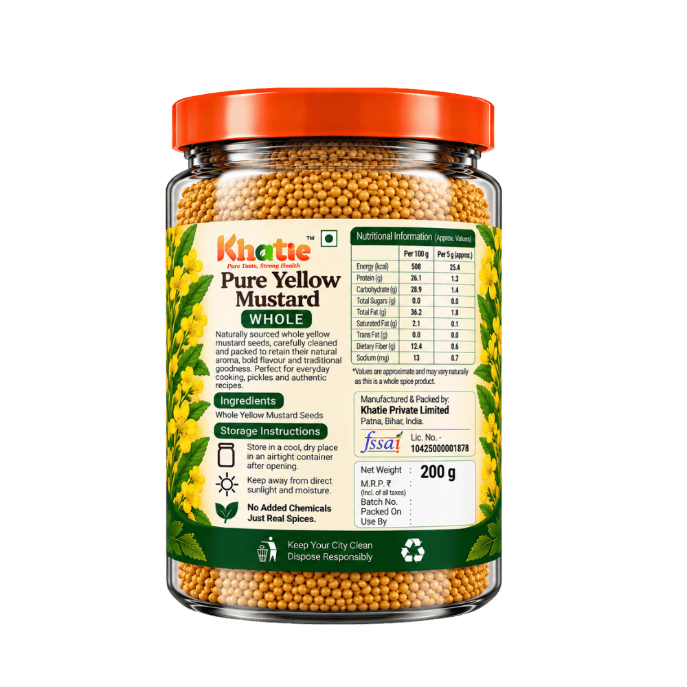 Khatie Pure Yellow Mustard Whole